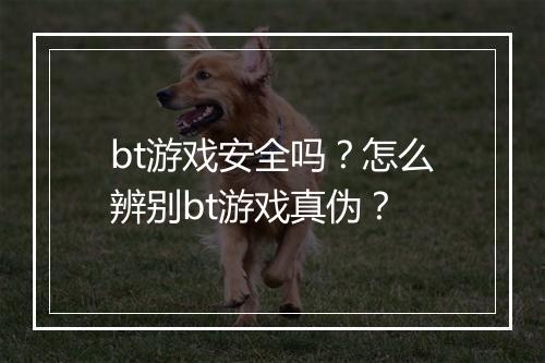 bt游戏安全吗？怎么辨别bt游戏真伪？