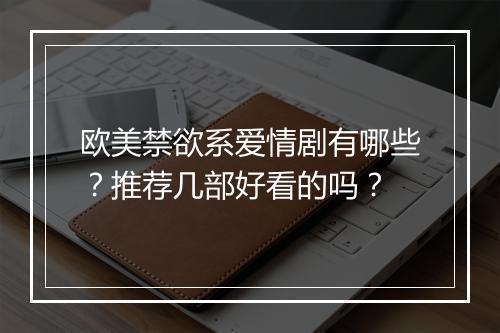 欧美禁欲系爱情剧有哪些？推荐几部好看的吗？