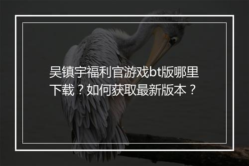吴镇宇福利官游戏bt版哪里下载？如何获取最新版本？