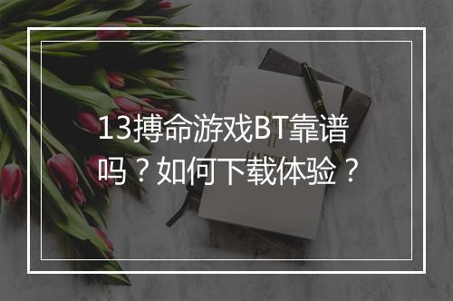 13搏命游戏BT靠谱吗?如何下载体验?