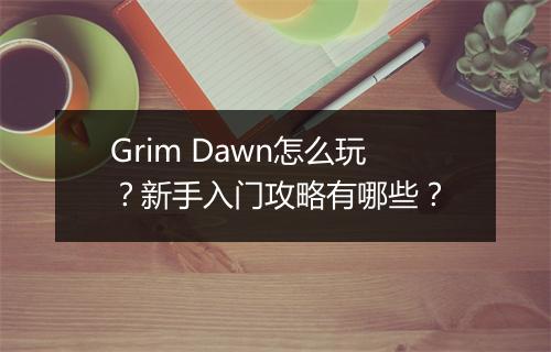 Grim Dawn怎么玩?新手入门攻略有哪些?