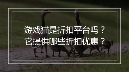 游戏猫是折扣平台吗？它提供哪些折扣优惠？