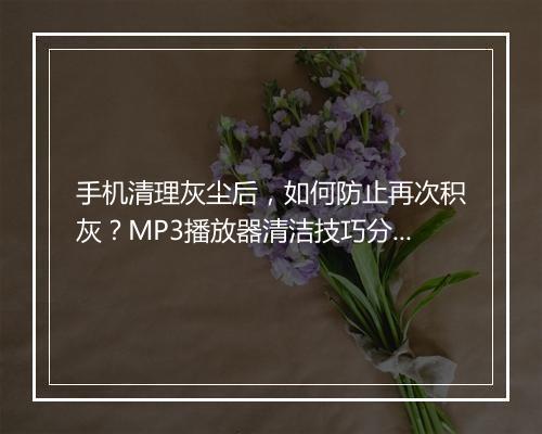 手机清理灰尘后,如何防止再次积灰?MP3播放器清洁技巧分享
