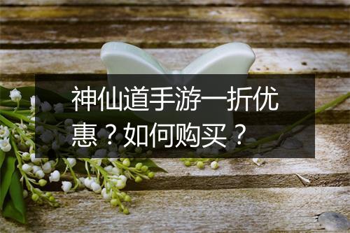 神仙道手游一折优惠?如何购买?