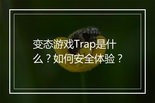 变态游戏Trap是什么?如何安全体验?