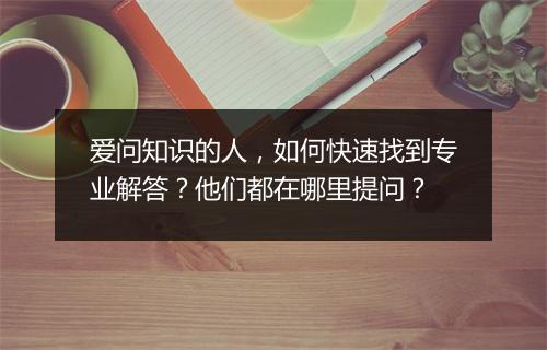 爱问知识的人,如何快速找到专业解答?他们都在哪里提问?