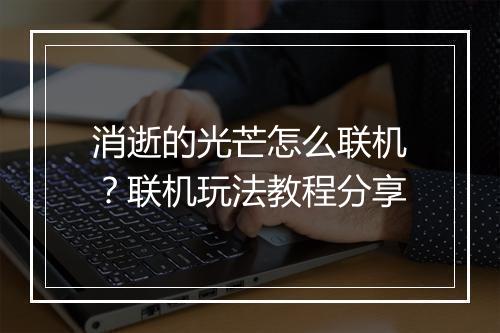 消逝的光芒怎么联机?联机玩法教程分享
