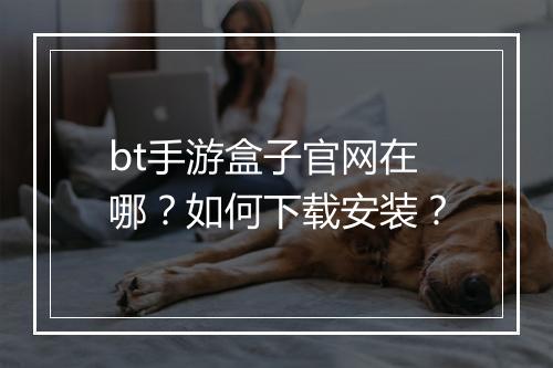 bt手游盒子官网在哪?如何下载安装?