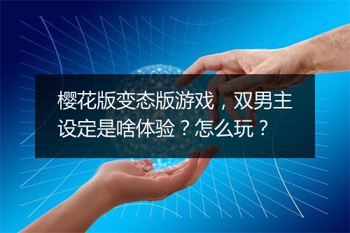 樱花版变态版游戏,双男主设定是啥体验?怎么玩?