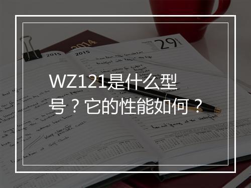 WZ121是什么型号?它的性能如何?