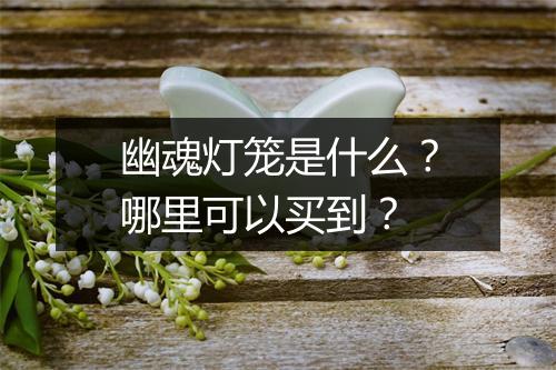 幽魂灯笼是什么?哪里可以买到?