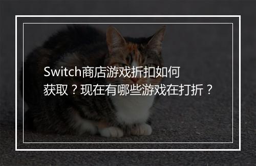 Switch商店游戏折扣如何获取?现在有哪些游戏在打折?