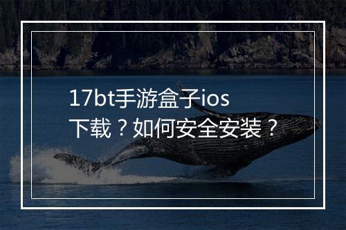 17bt手游盒子ios下载?如何安全安装?