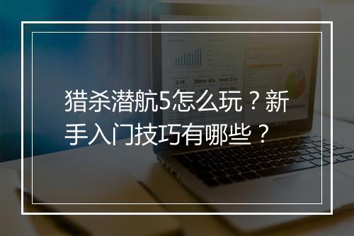 猎杀潜航5怎么玩?新手入门技巧有哪些?