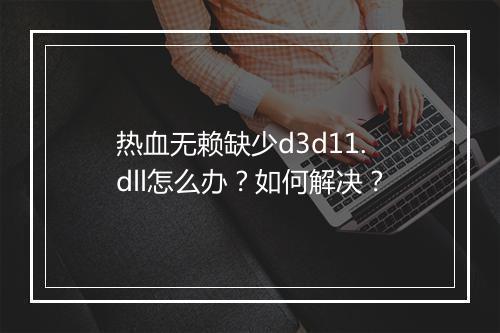 热血无赖缺少d3d11.dll怎么办?如何解决?