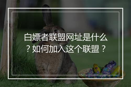 白嫖者联盟网址是什么？如何加入这个联盟？