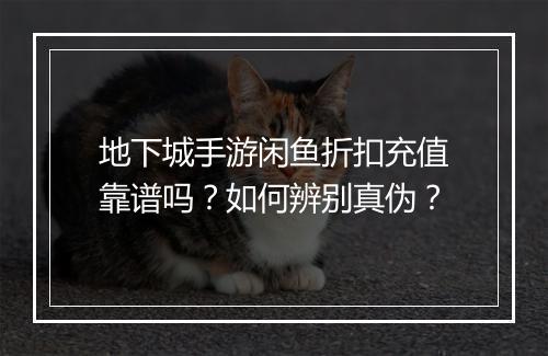 地下城手游闲鱼折扣充值靠谱吗？如何辨别真伪？