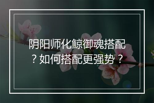 阴阳师化鲸御魂搭配？如何搭配更强势？