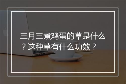 三月三煮鸡蛋的草是什么？这种草有什么功效？