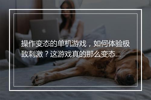 操作变态的单机游戏，如何体验极致刺激？这游戏真的那么变态吗？