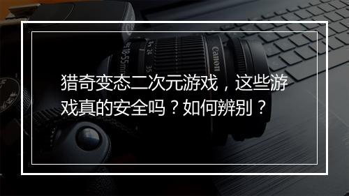猎奇变态二次元游戏，这些游戏真的安全吗？如何辨别？