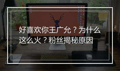 好喜欢你王广允?为什么这么火?粉丝揭秘原因