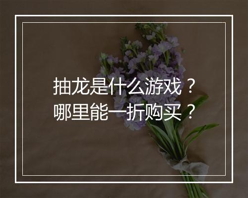 抽龙是什么游戏？哪里能一折购买？