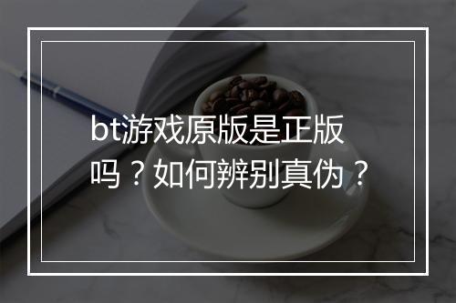 bt游戏原版是正版吗？如何辨别真伪？