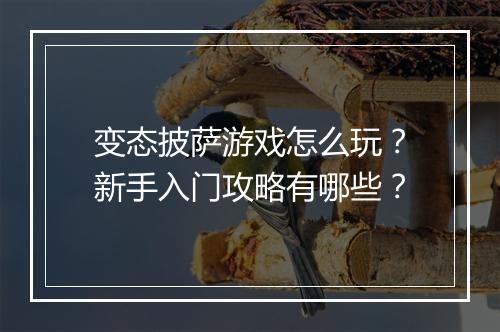 变态披萨游戏怎么玩？新手入门攻略有哪些？
