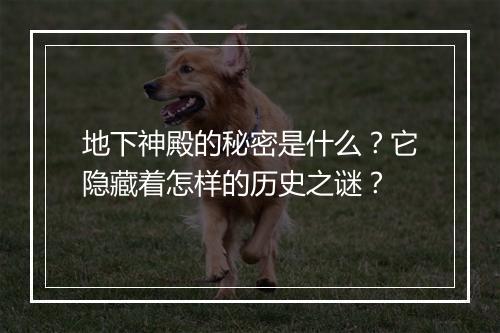 地下神殿的秘密是什么？它隐藏着怎样的历史之谜？