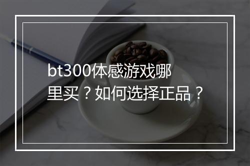 bt300体感游戏哪里买？如何选择正品？