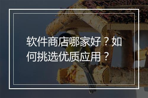 软件商店哪家好？如何挑选优质应用？