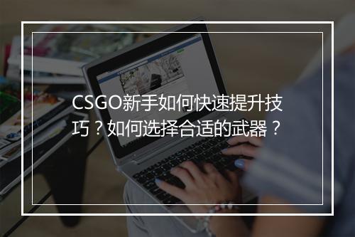 CSGO新手如何快速提升技巧？如何选择合适的武器？