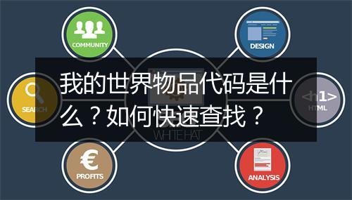 我的世界物品代码是什么？如何快速查找？