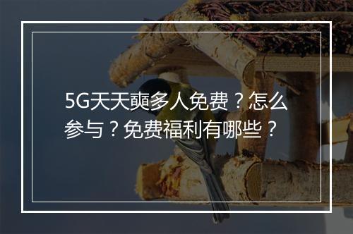 5G天天奭多人免费？怎么参与？免费福利有哪些？