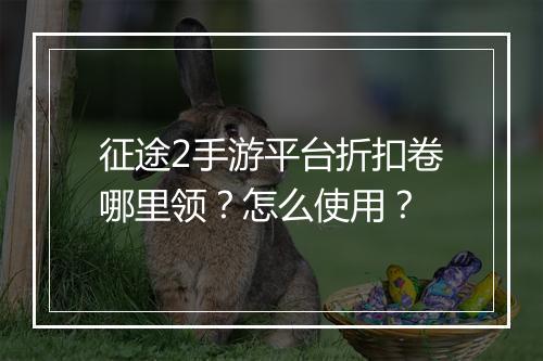 征途2手游平台折扣卷哪里领？怎么使用？