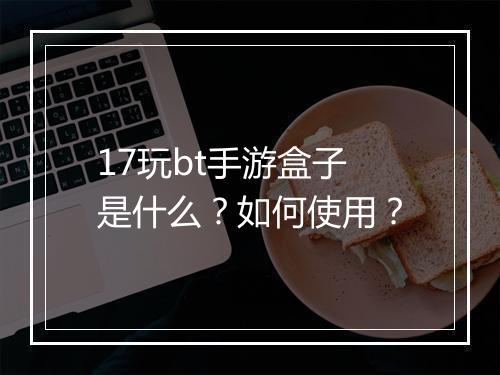 17玩bt手游盒子是什么？如何使用？