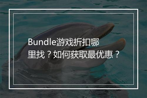 Bundle游戏折扣哪里找？如何获取最优惠？
