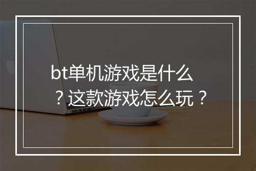 bt单机游戏是什么？这款游戏怎么玩？