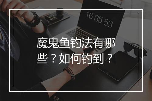 魔鬼鱼钓法有哪些?如何钓到?