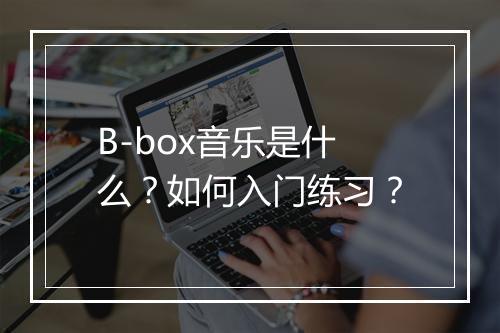 B-box音乐是什么？如何入门练习？