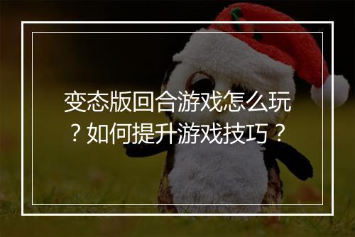 变态版回合游戏怎么玩?如何提升游戏技巧?