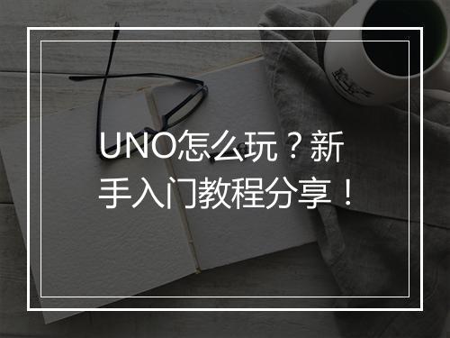 UNO怎么玩？新手入门教程分享！