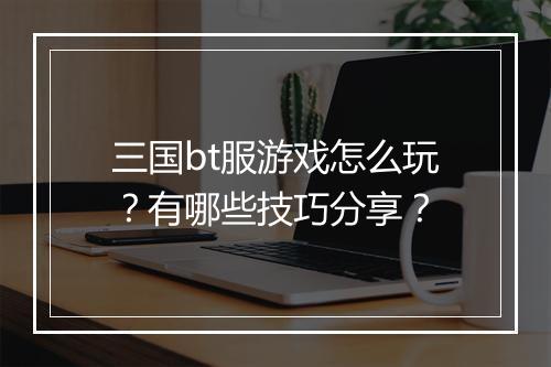 三国bt服游戏怎么玩？有哪些技巧分享？