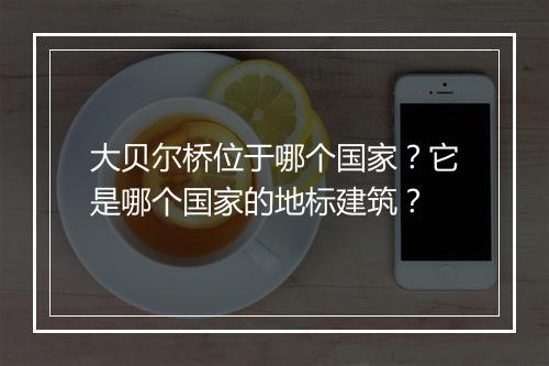 大贝尔桥位于哪个国家？它是哪个国家的地标建筑？
