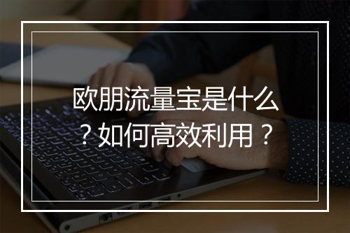 欧朋流量宝是什么？如何高效利用？