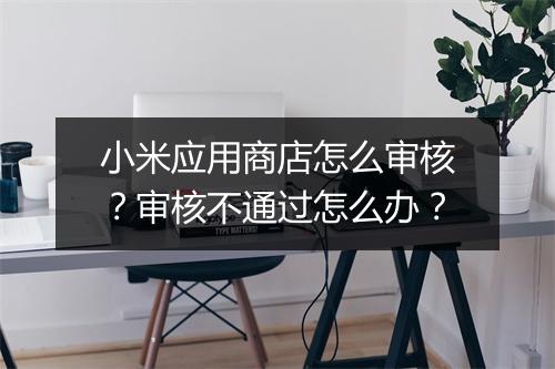 小米应用商店怎么审核？审核不通过怎么办？