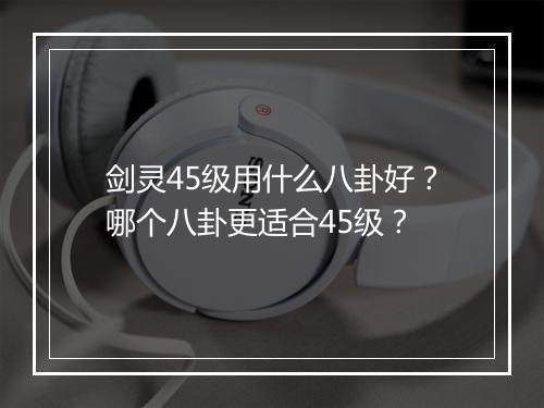 剑灵45级用什么八卦好？哪个八卦更适合45级？