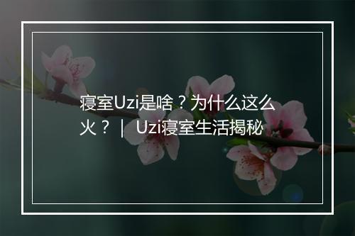 寝室Uzi是啥？为什么这么火？｜ Uzi寝室生活揭秘