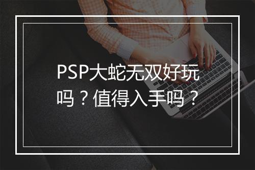 PSP大蛇无双好玩吗?值得入手吗?